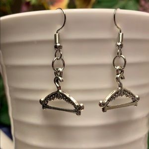 Vintage Style Clothes Hanger Earrings
